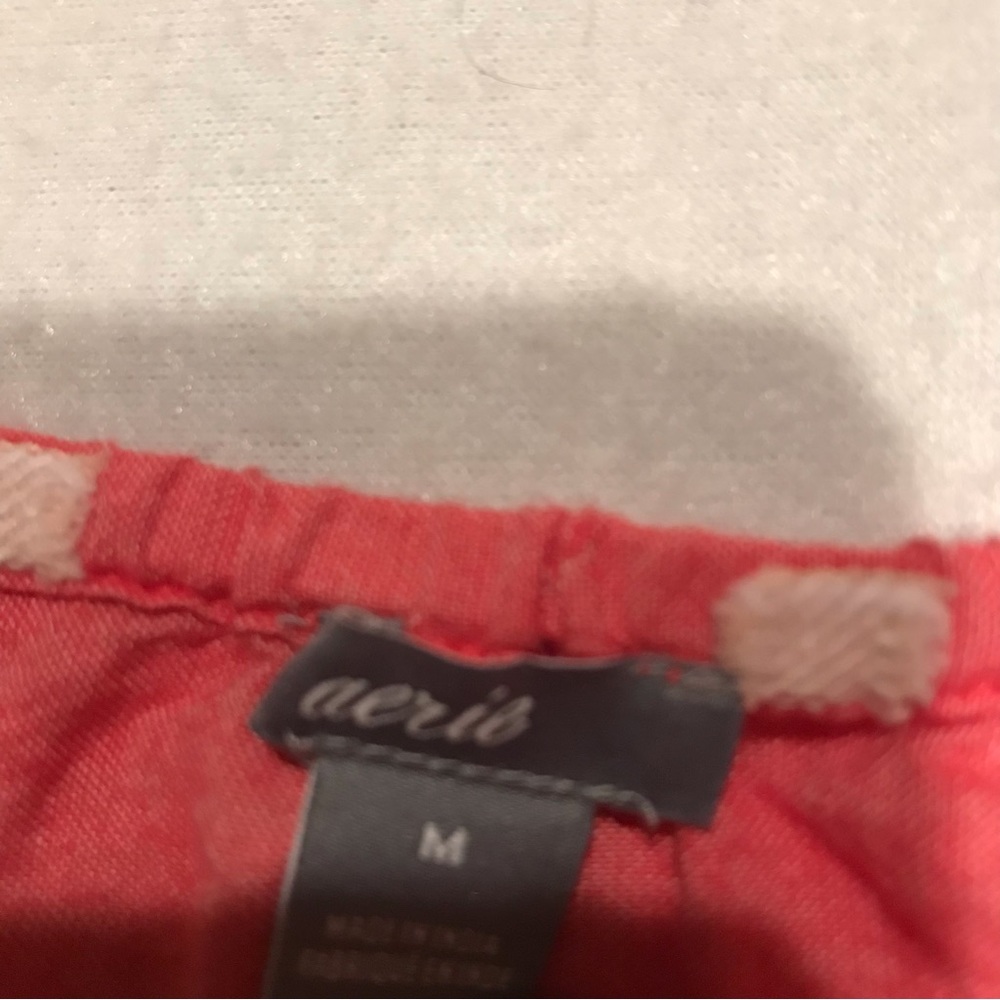 Aerie tank top, twisted rope straps, red with white checks, medium - Picture 4 of 5